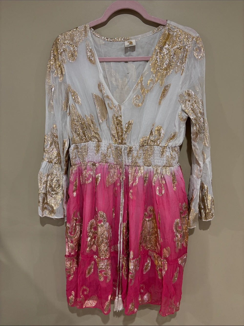 NWOT OS gold ombre dress